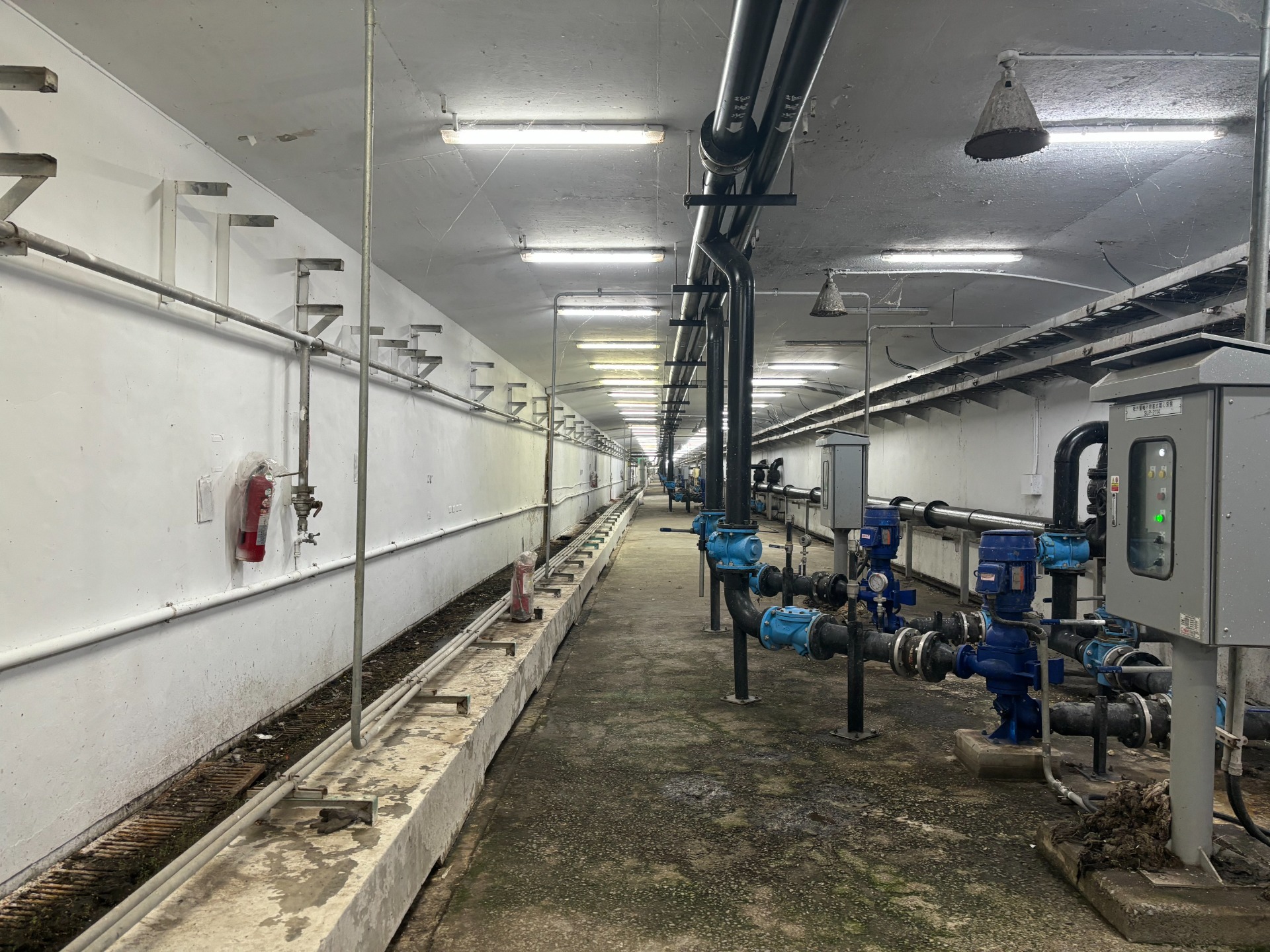 八里汙水廠管線系統｜圖：古婕伶