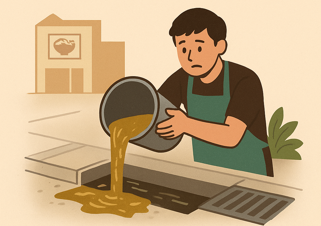 傾倒營業用廢水示意圖｜圖：古婕伶